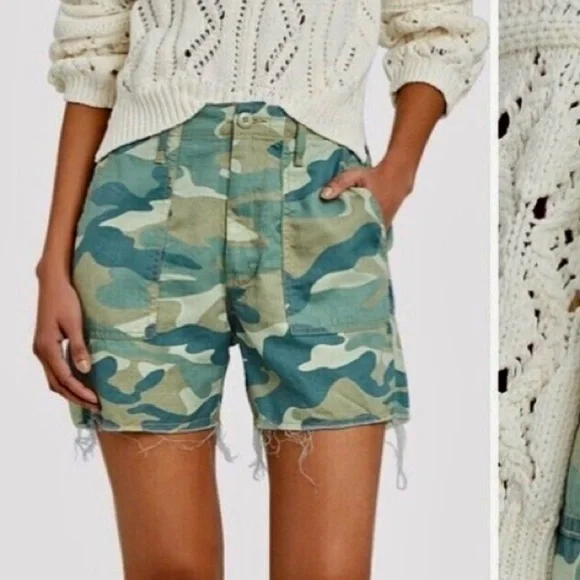 MOTHER NEW The Shaker Chop Camouflage utility cargo Shorts size 29 NWT - Picture 3 of 15